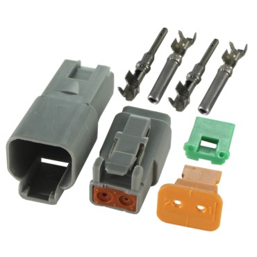 Разъем герметичный без провода на 2 контакта, комплект